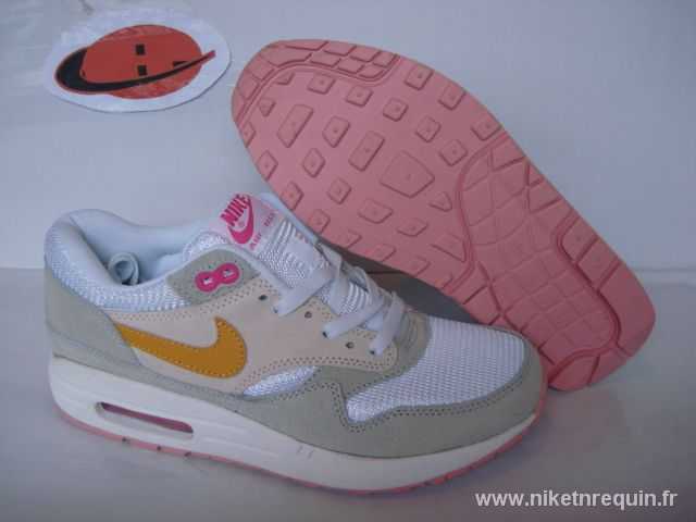 Nike Air Max 87 blanc gris chaussures jaunes 36-40 (1)